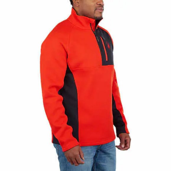NWT Spyder Men’s Gait Half Zip Jacket Red Medium - Picture 4 of 7